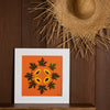 16x16 hawaiian quilt artwork with papaya