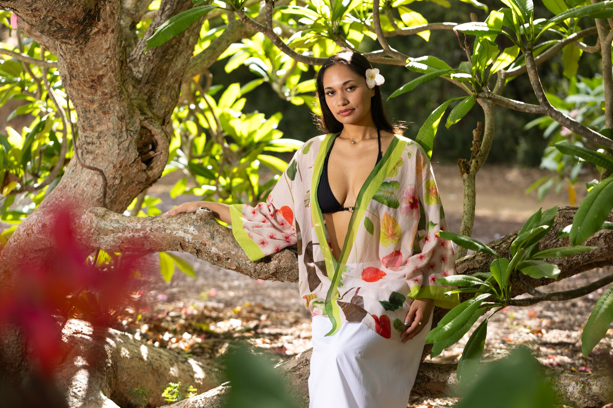 Pualani - Kimono Top - White
