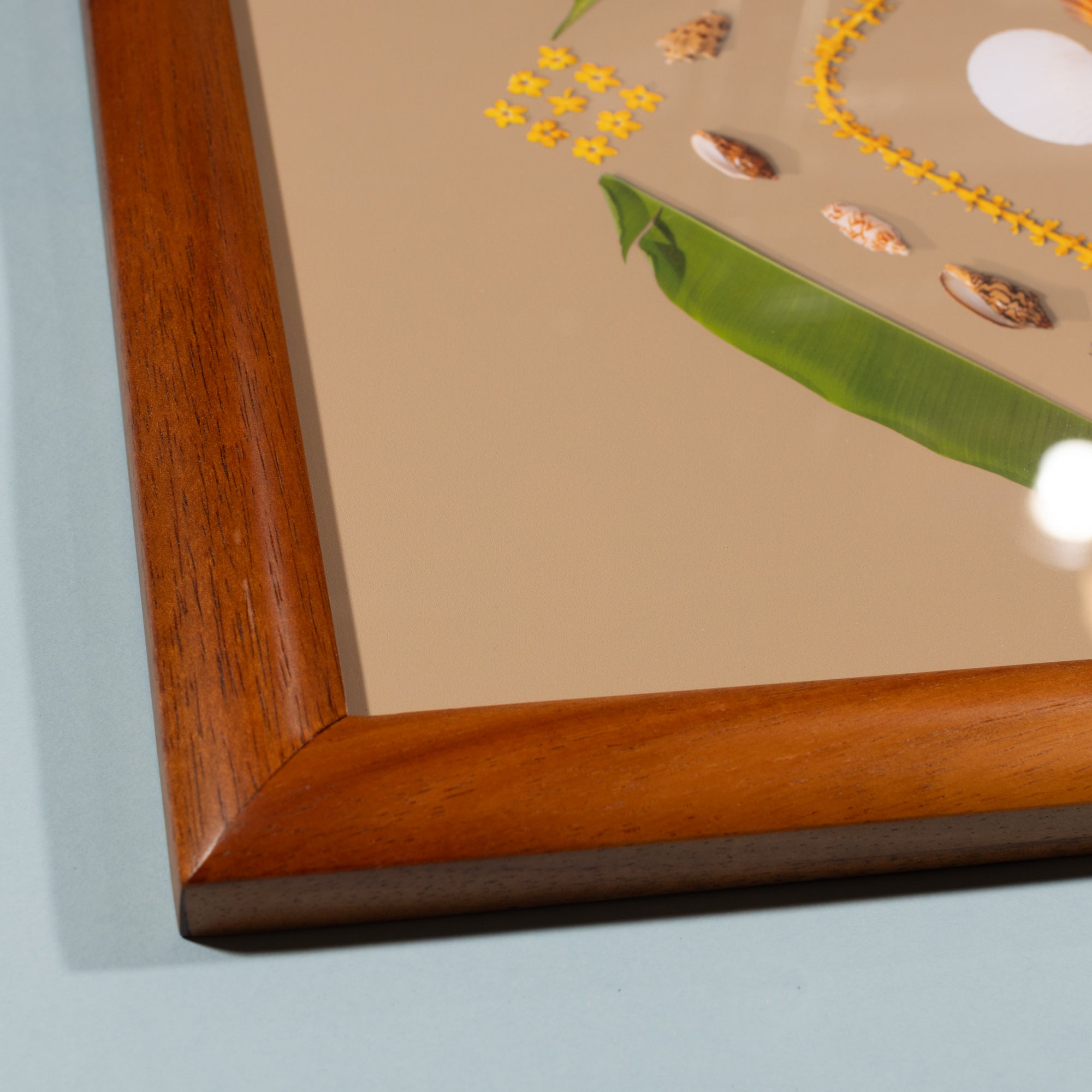 Sandy Beach with Koa Wood Frame