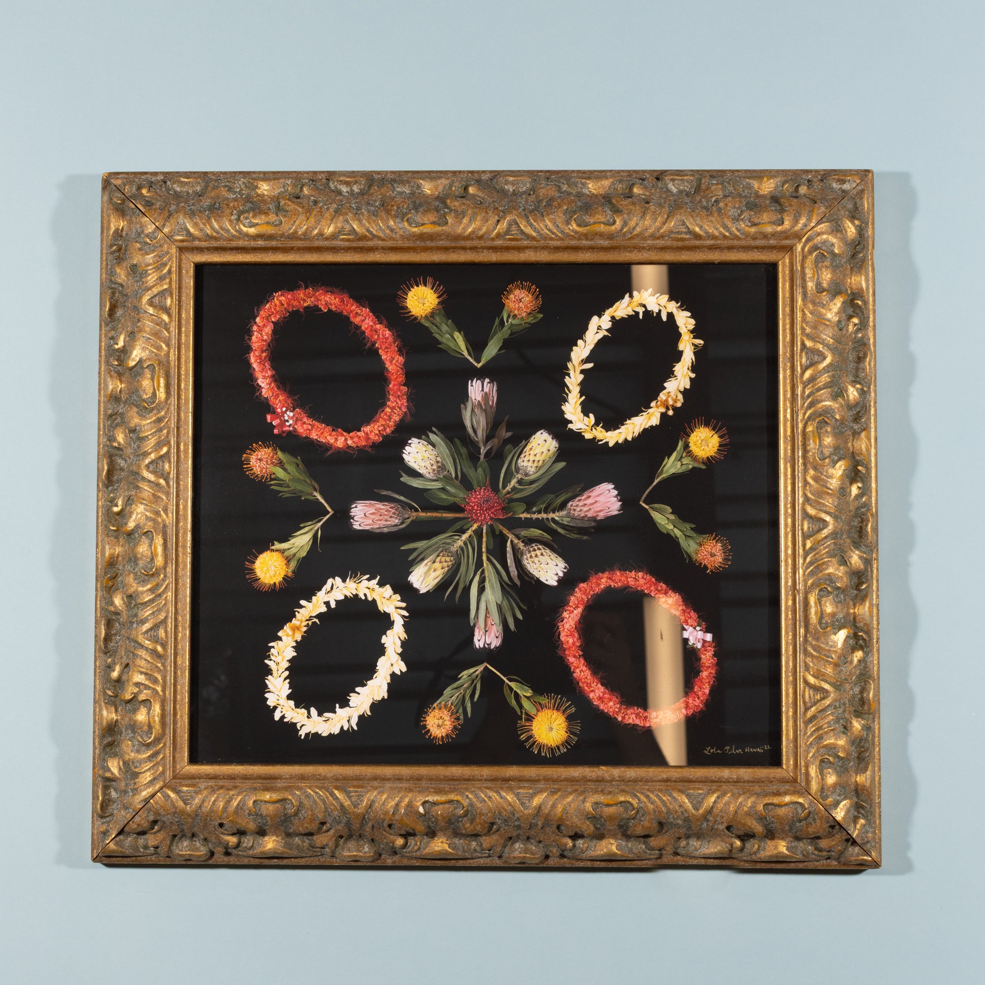 Ali'i with Gilded Antique Frame