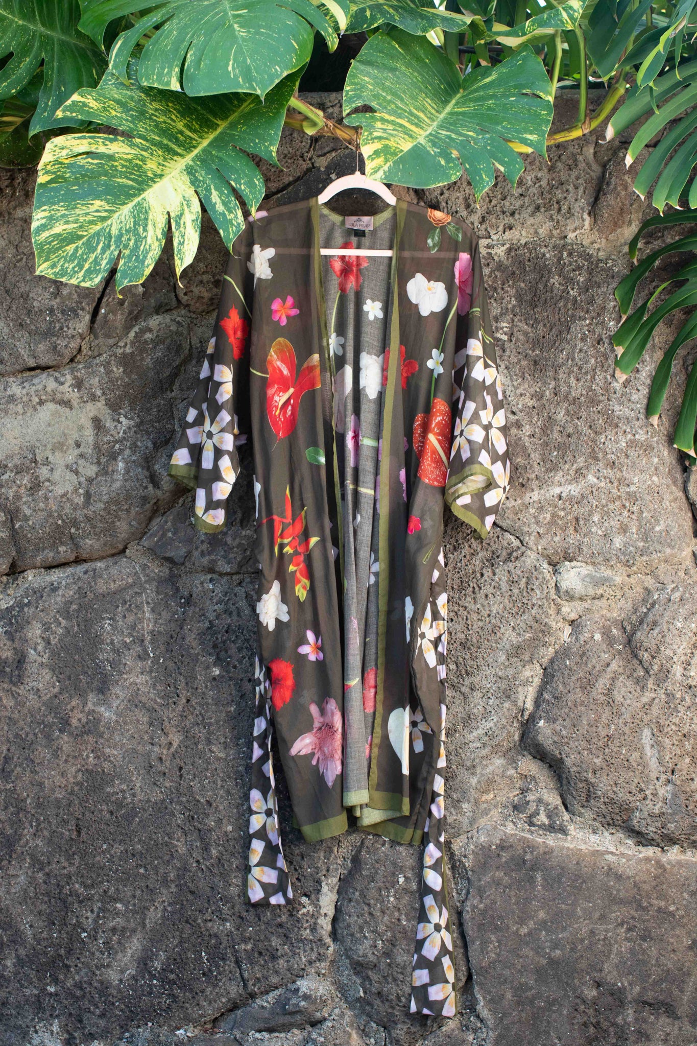 TropiCool - Moss Green - Cotton Kimono Robe