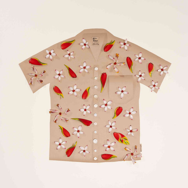 Puka N Petal Aloha Shirt Art Print | Hawaiian Shell Art | Lola