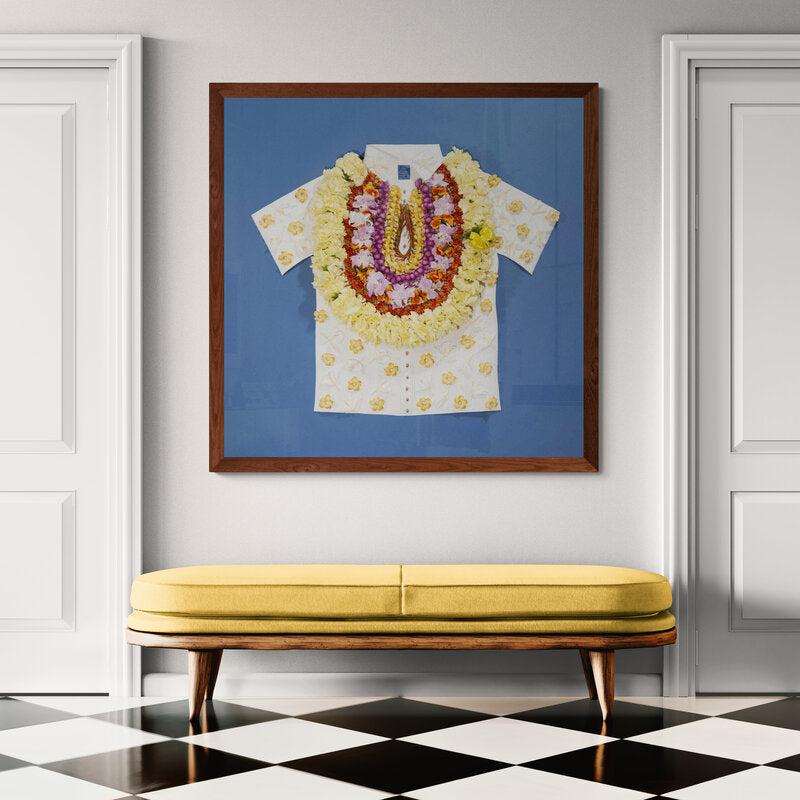 aloha shirt art print, graduation, lei, celebration, colorful lei Honolulu Oahu Hawaii art print Lola Pilar Hawaii