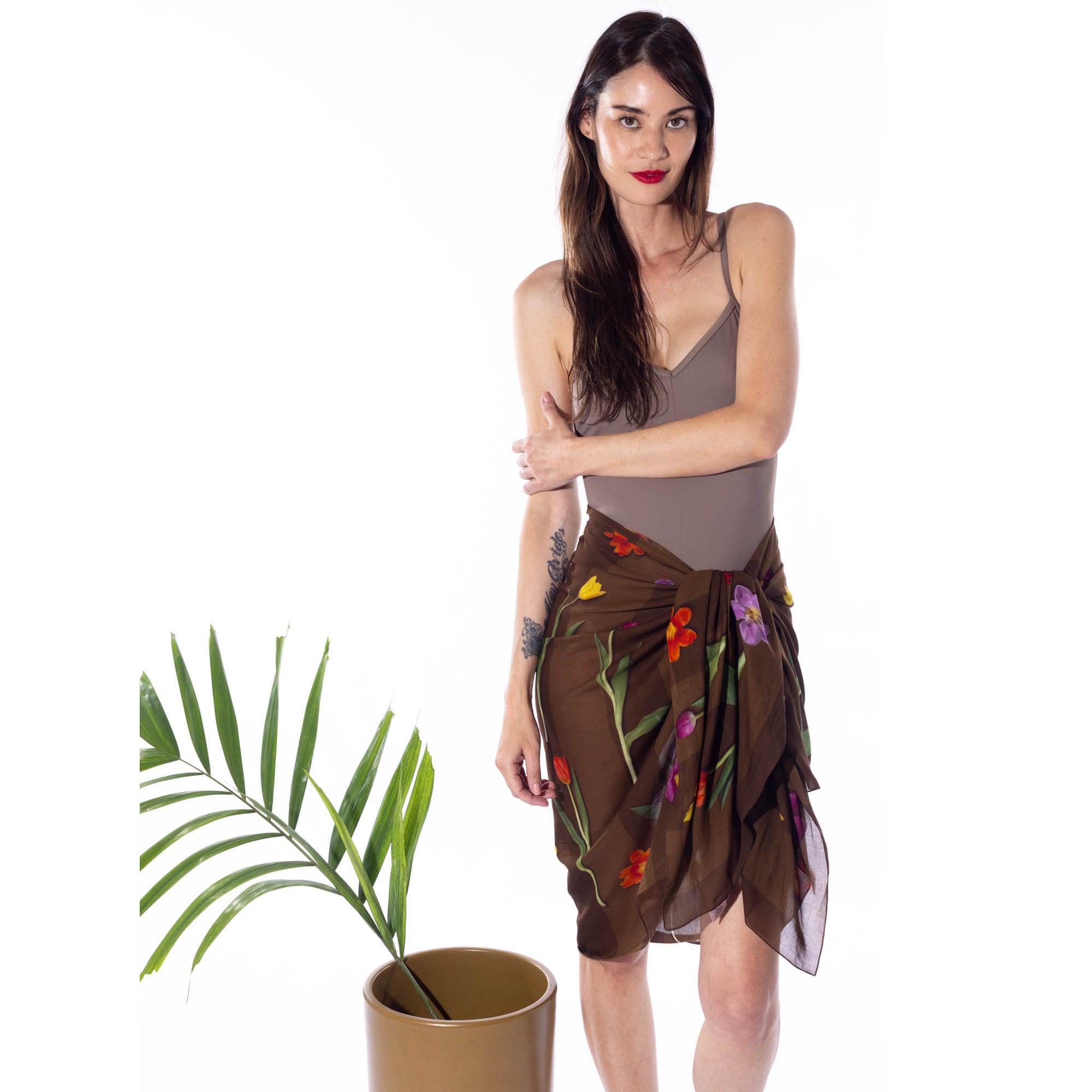 Tulips N&#39; A Dahlia - Brown Stripes