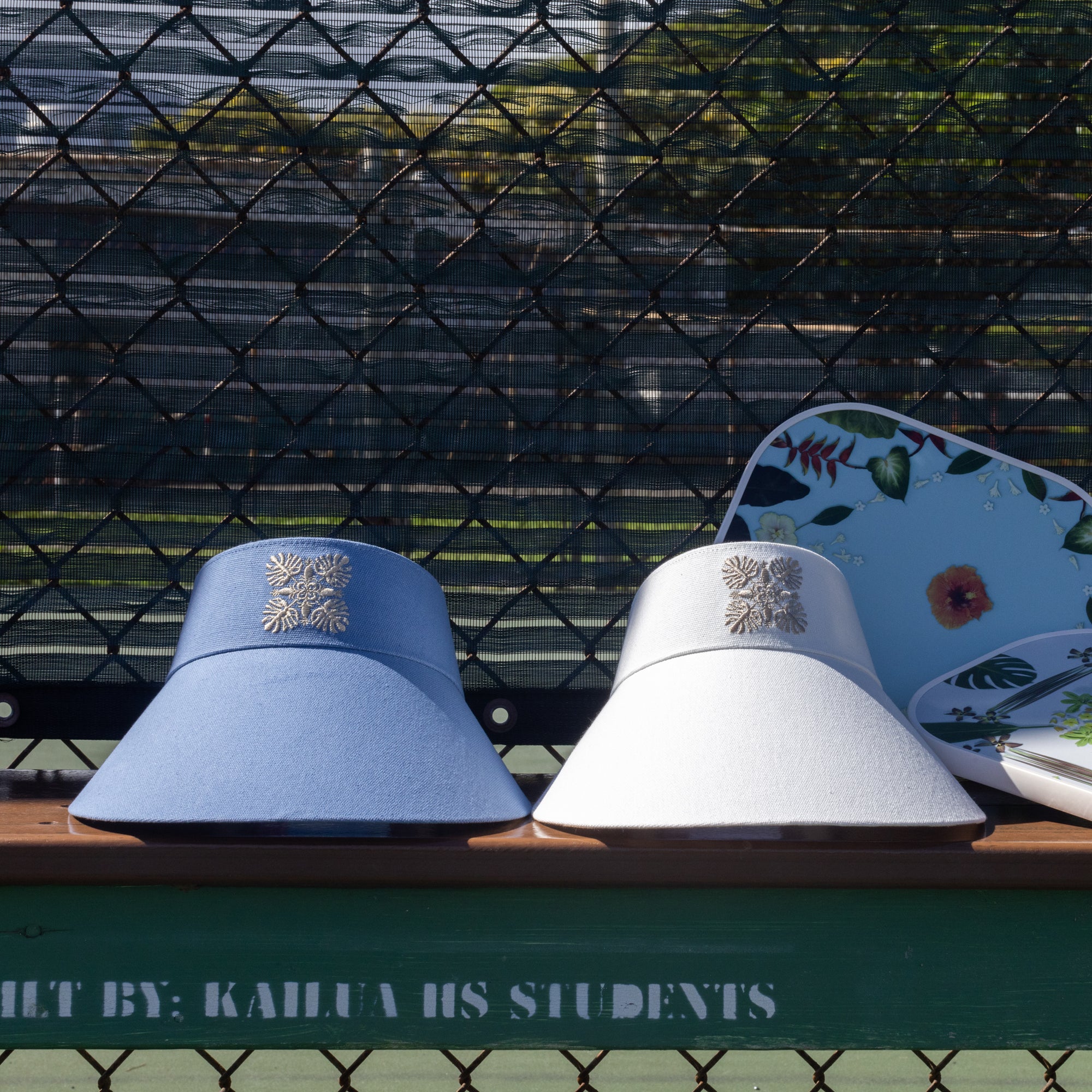 Hawaiian Sun Wide Brim Canvas Visor | Sky