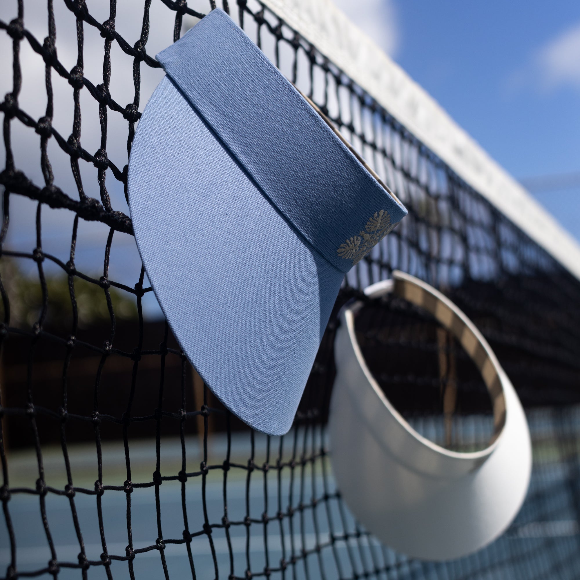 Hawaiian Sun Wide Brim Canvas Visor | Sky