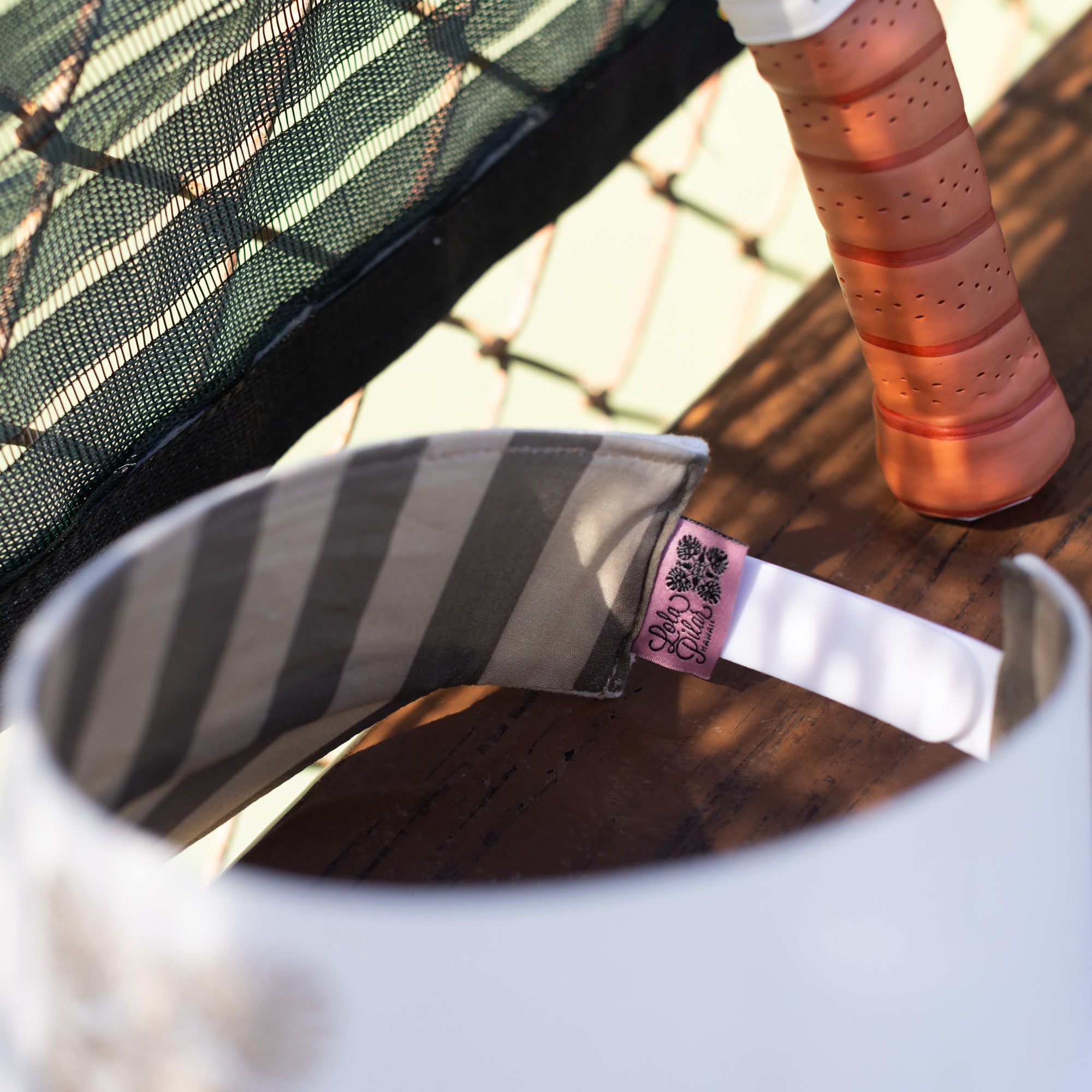 Hawaiian Sun Wide Brim Canvas Visor - Cloud