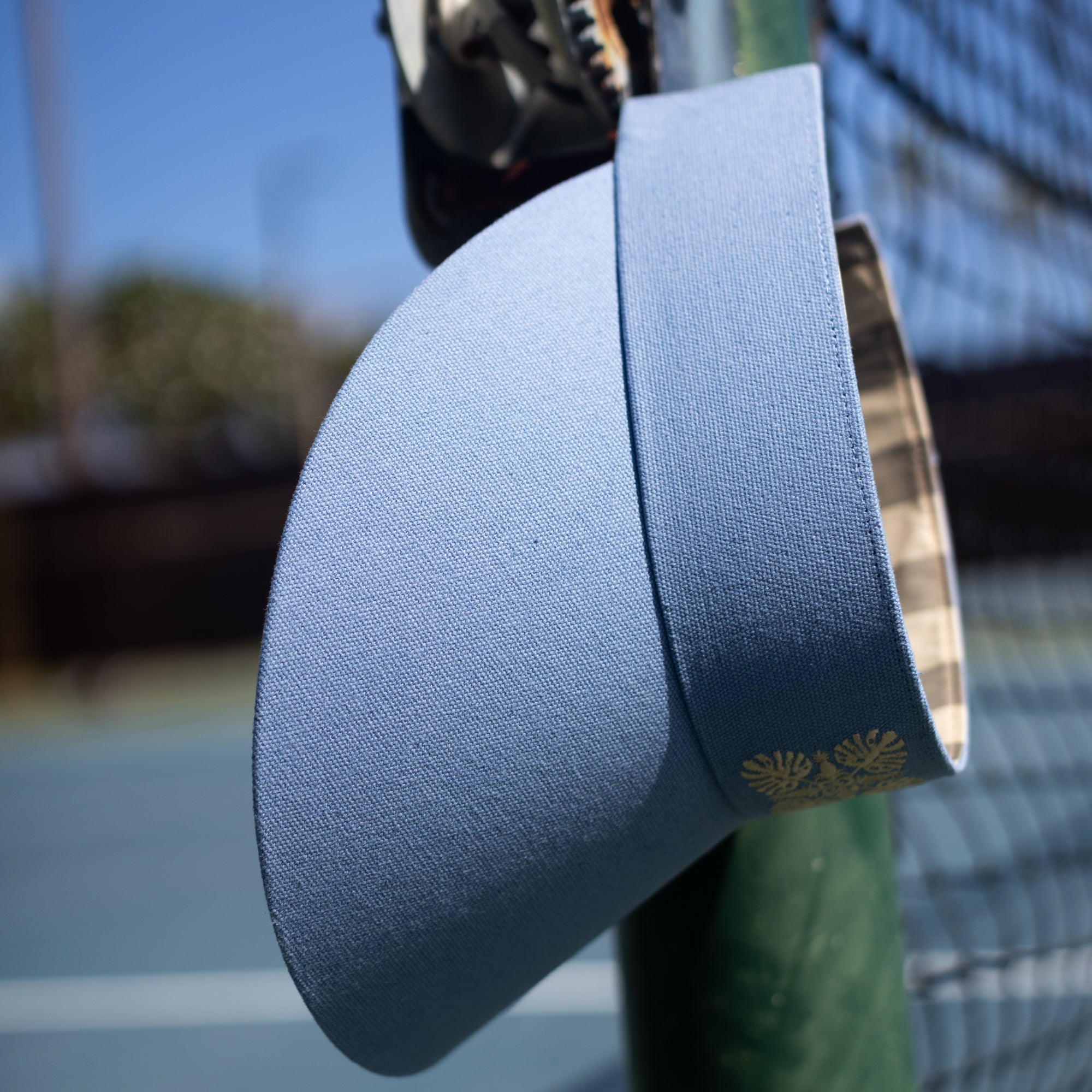 Hawaiian Sun Wide Brim Canvas Visor | Sky