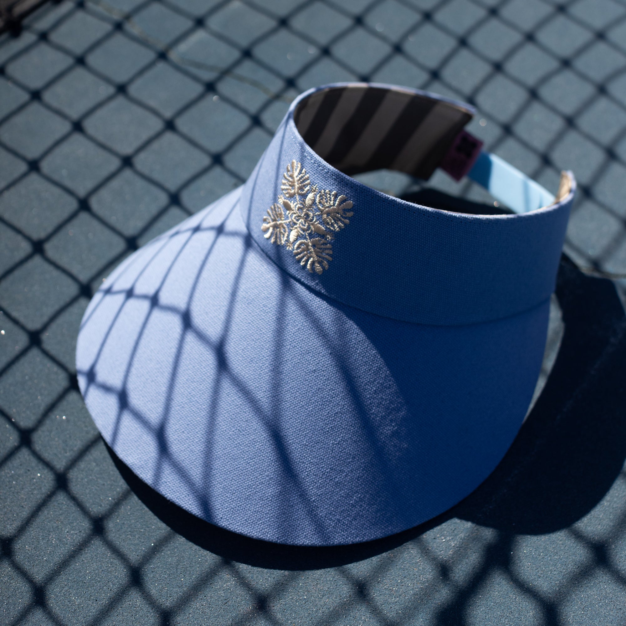 Hawaiian Sun Wide Brim Canvas Visor | Sky