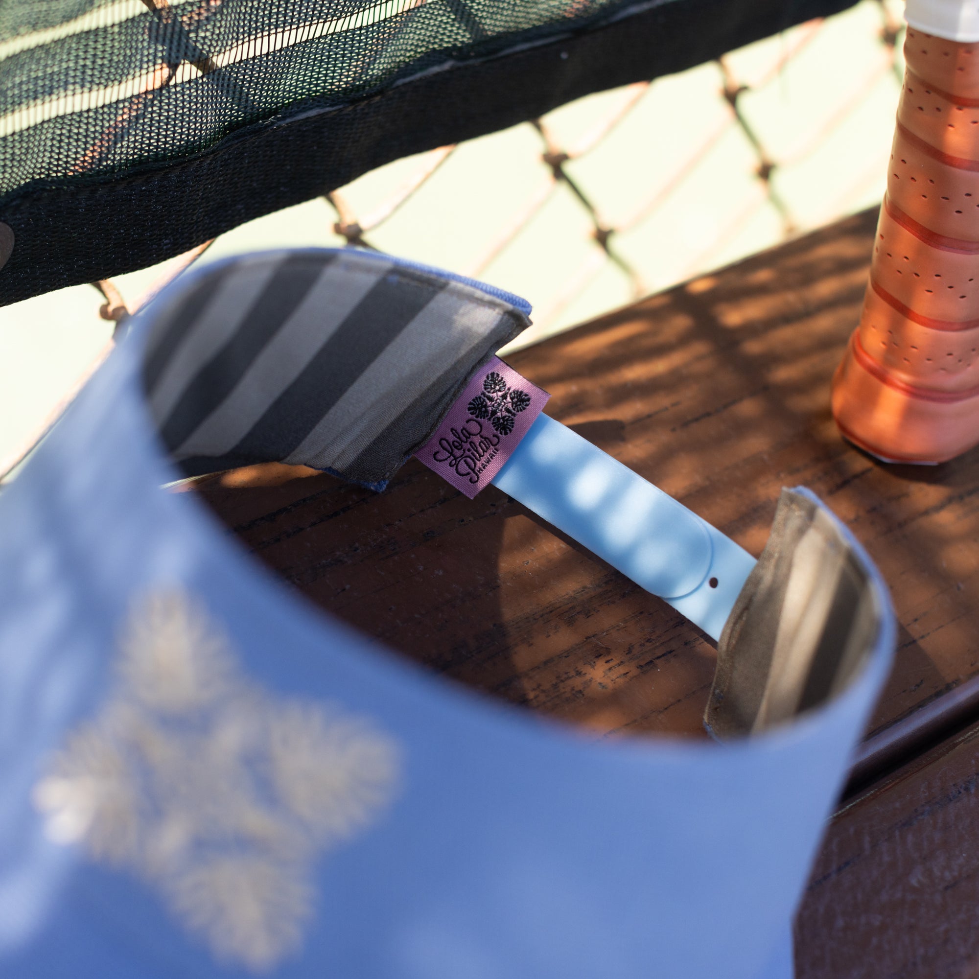 Hawaiian Sun Wide Brim Canvas Visor | Sky