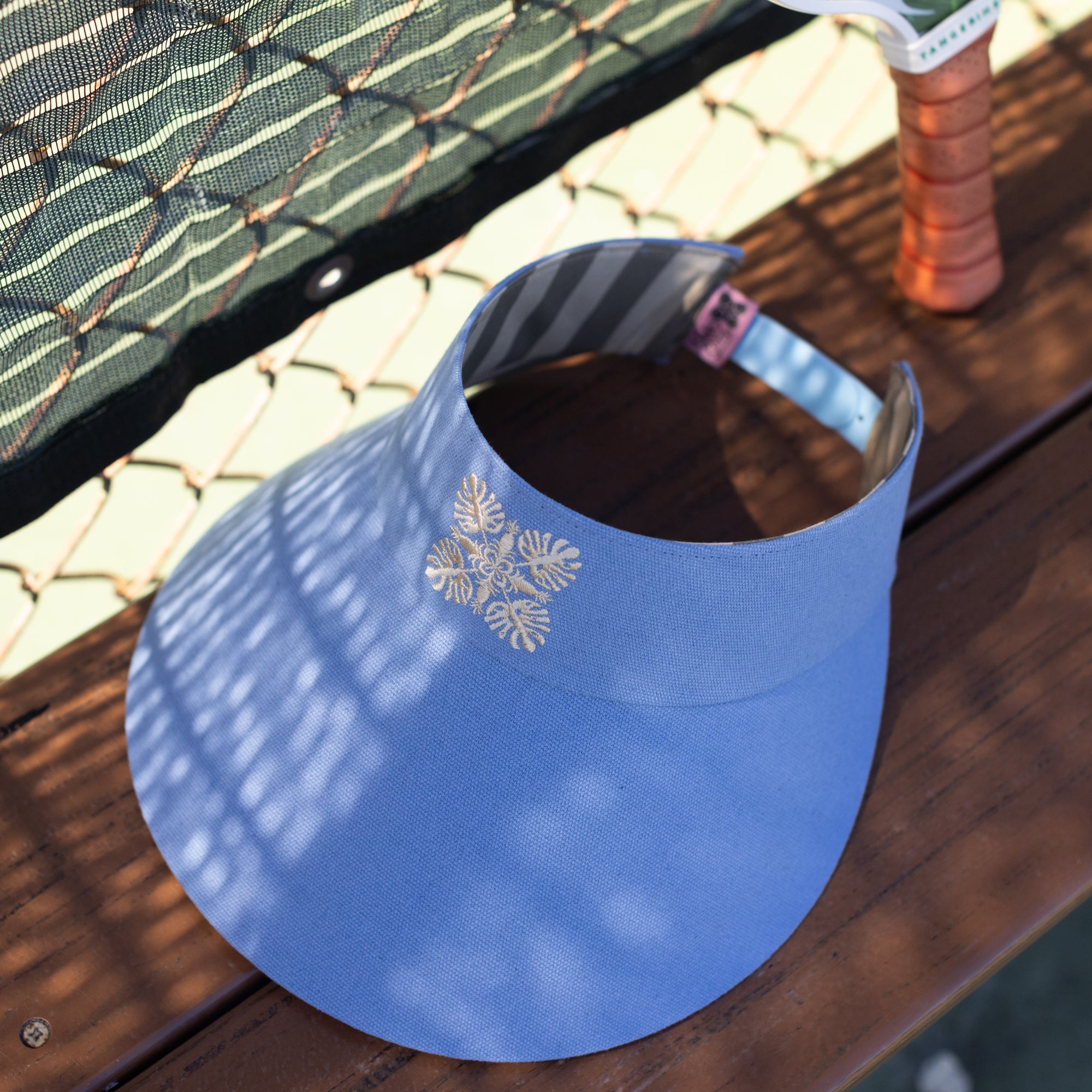 Hawaiian Sun Wide Brim Canvas Visor | Sky