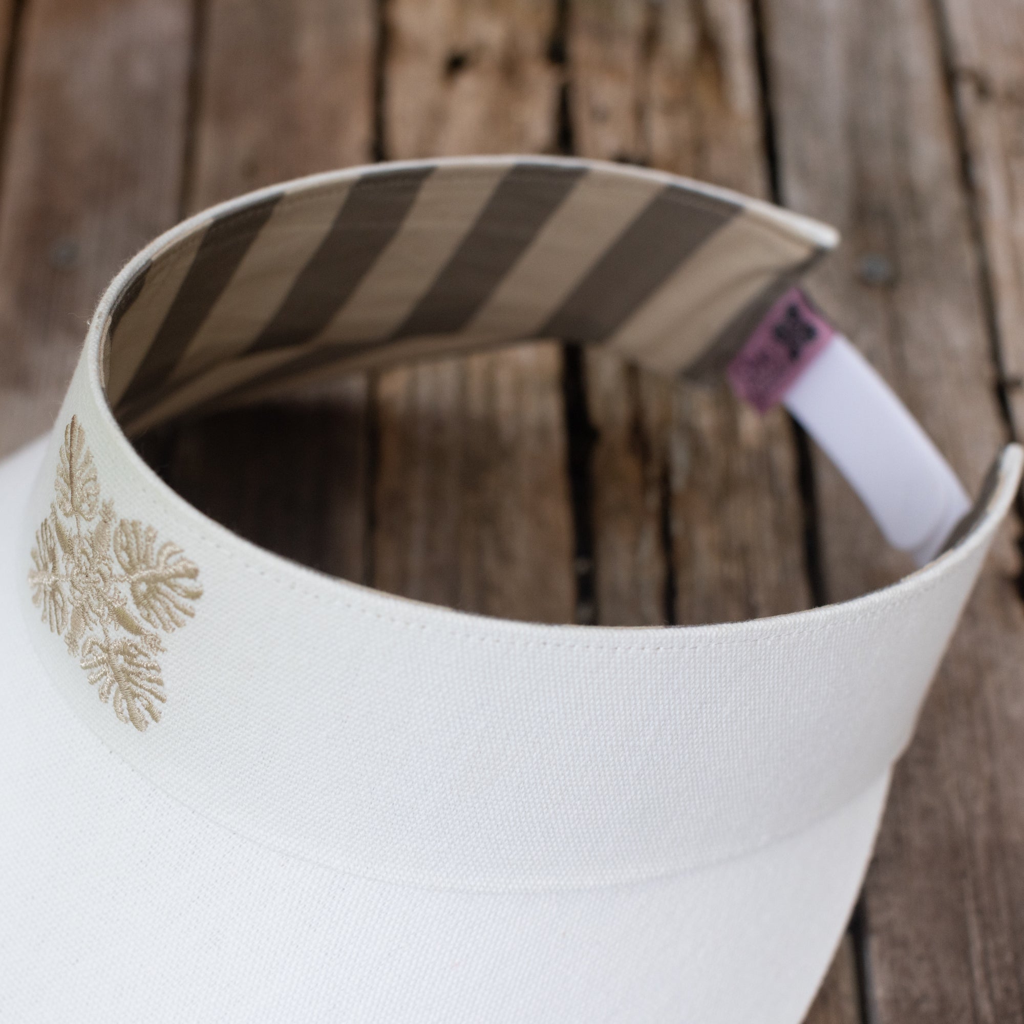 Hawaiian Sun Wide Brim Canvas Visor - Cloud