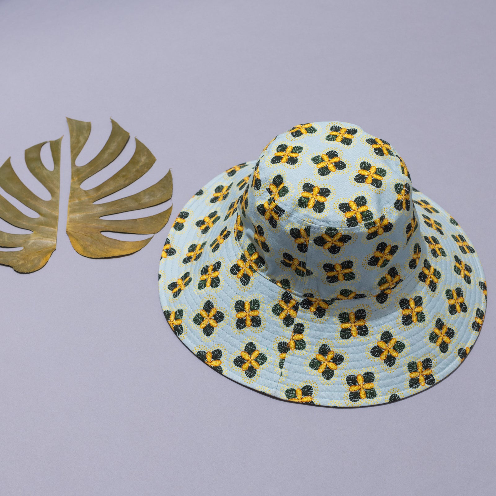 Hut, Hut, Hou!  Reversible Wide Brim Bucket Hat