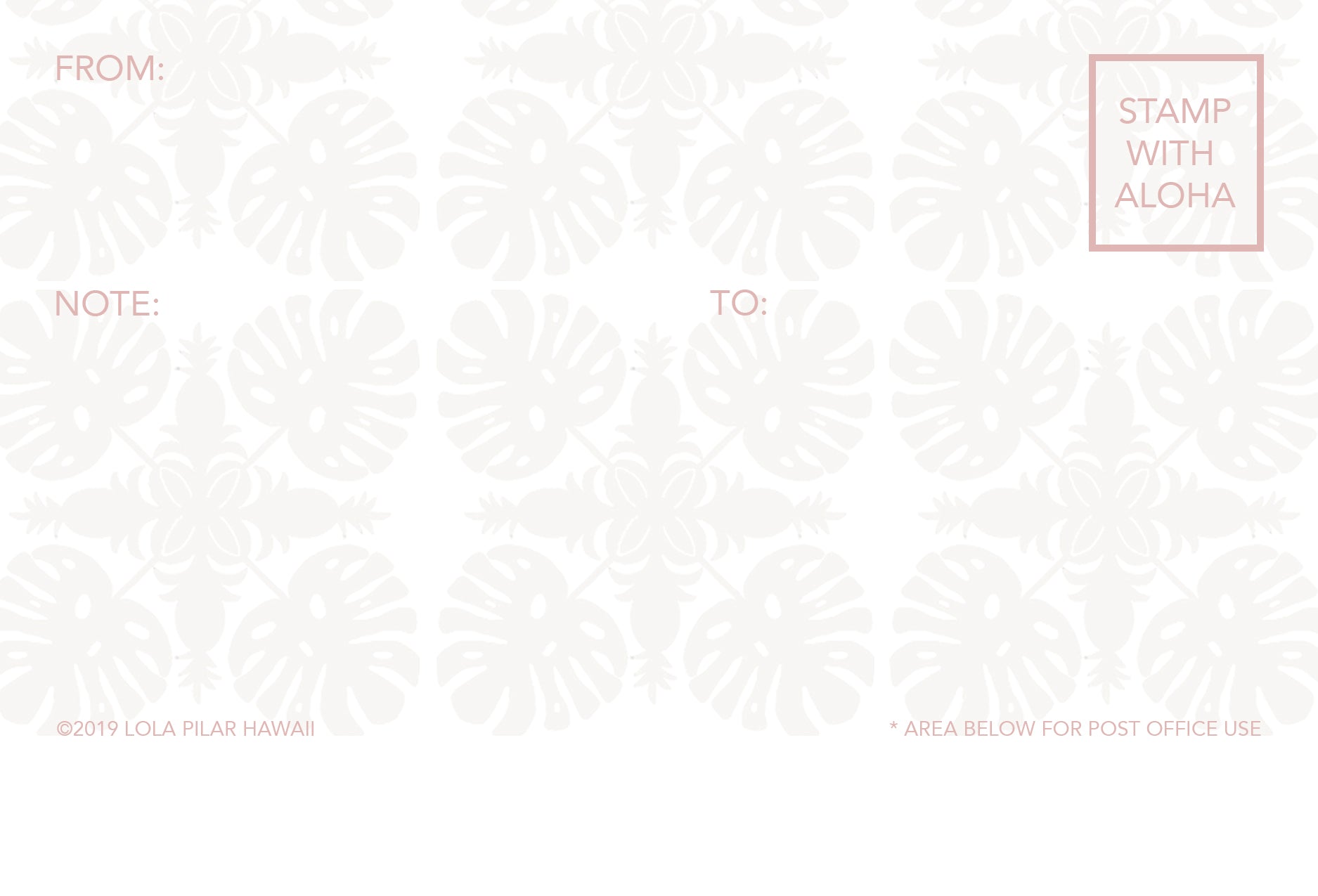 stamp with aloha postcards