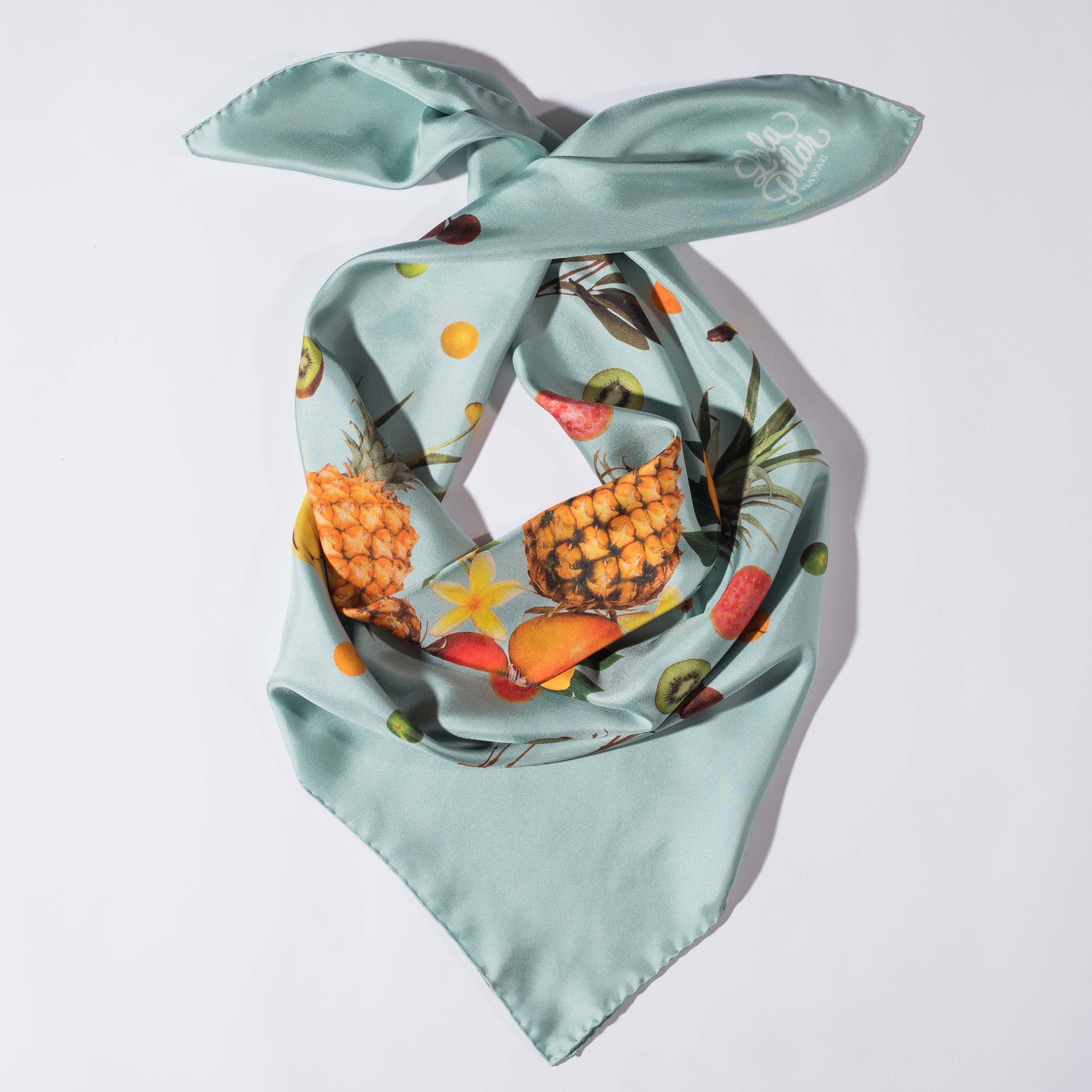 hand rolled edges silk scarf