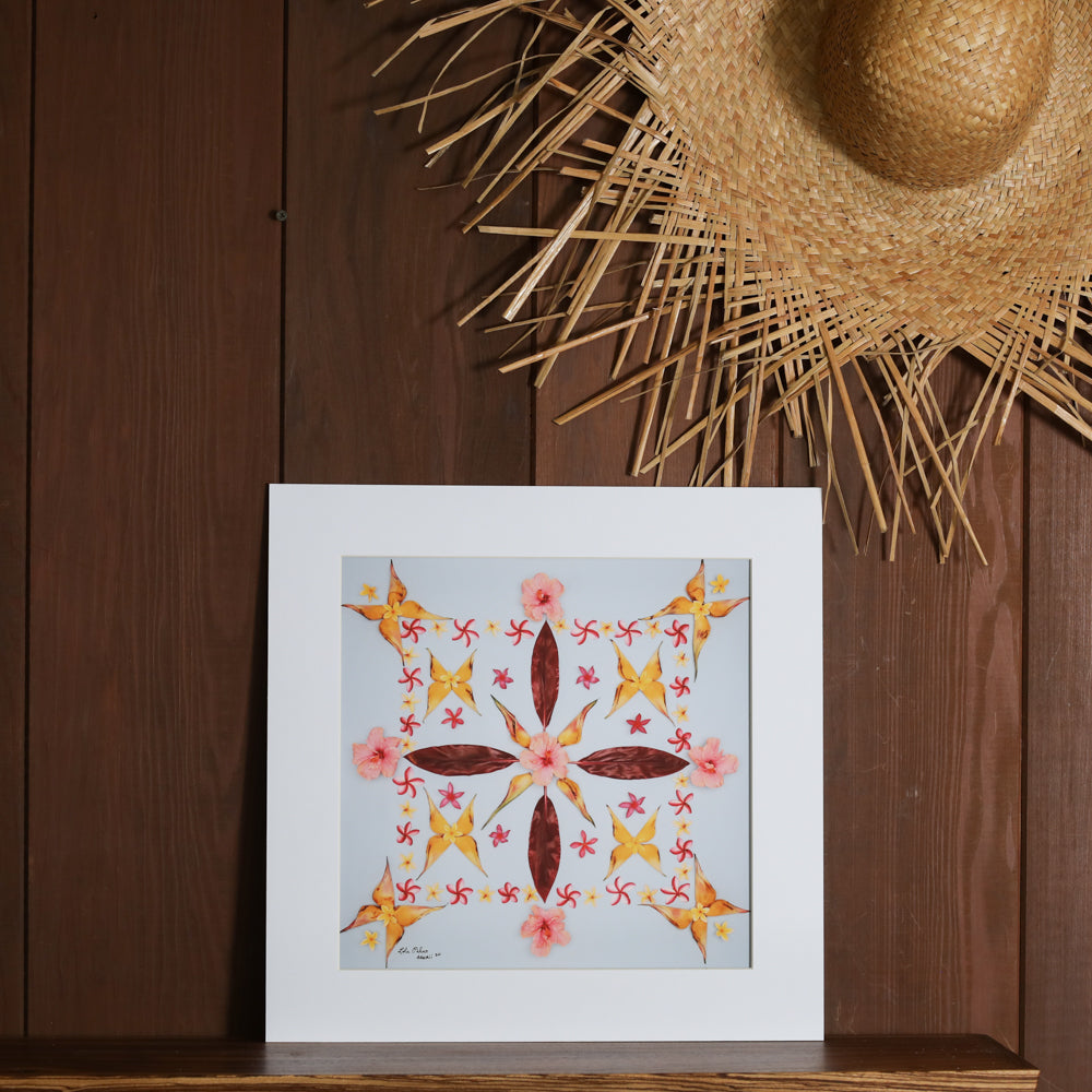 16x16 tropical flower print made in hawaii