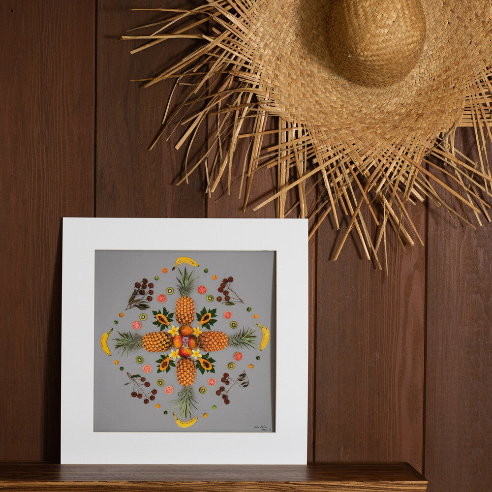 hawaii fruit bowl luau papaya mango apple bananas 