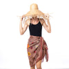 haute couture lola pilar hawaii pareo sarong hau flowers hibiscus plumeria designed in hawaii made in italy 100% cotton wrap shawl scarf beach coverup