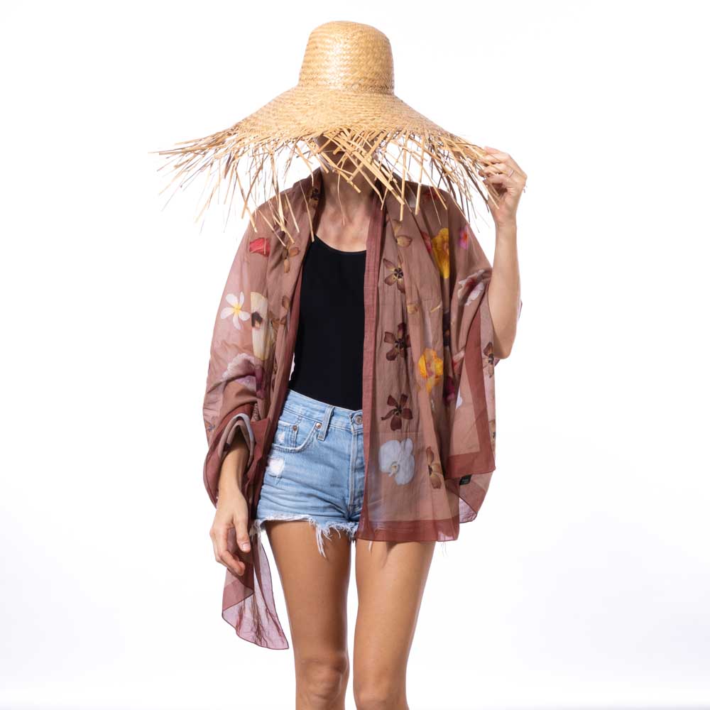 haute couture lola pilar hawaii pareo sarong hau flowers hibiscus plumeria designed in hawaii made in italy 100% cotton wrap shawl scarf beach coverup