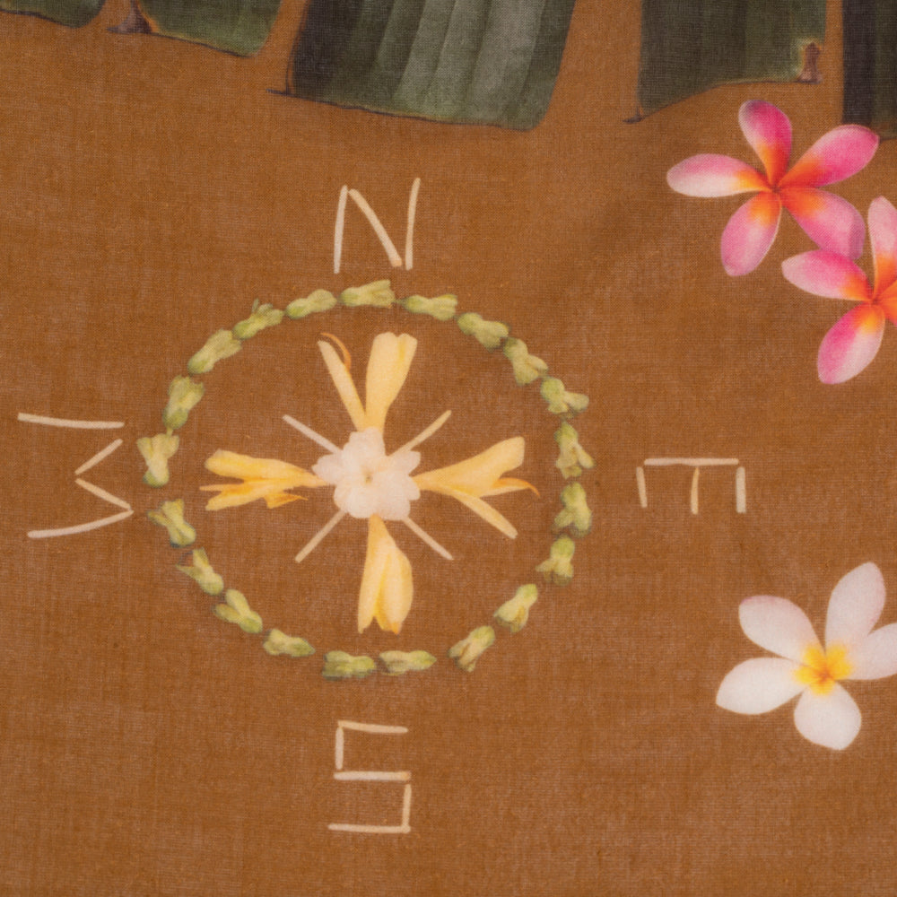 NSEW hawaii island map sarong