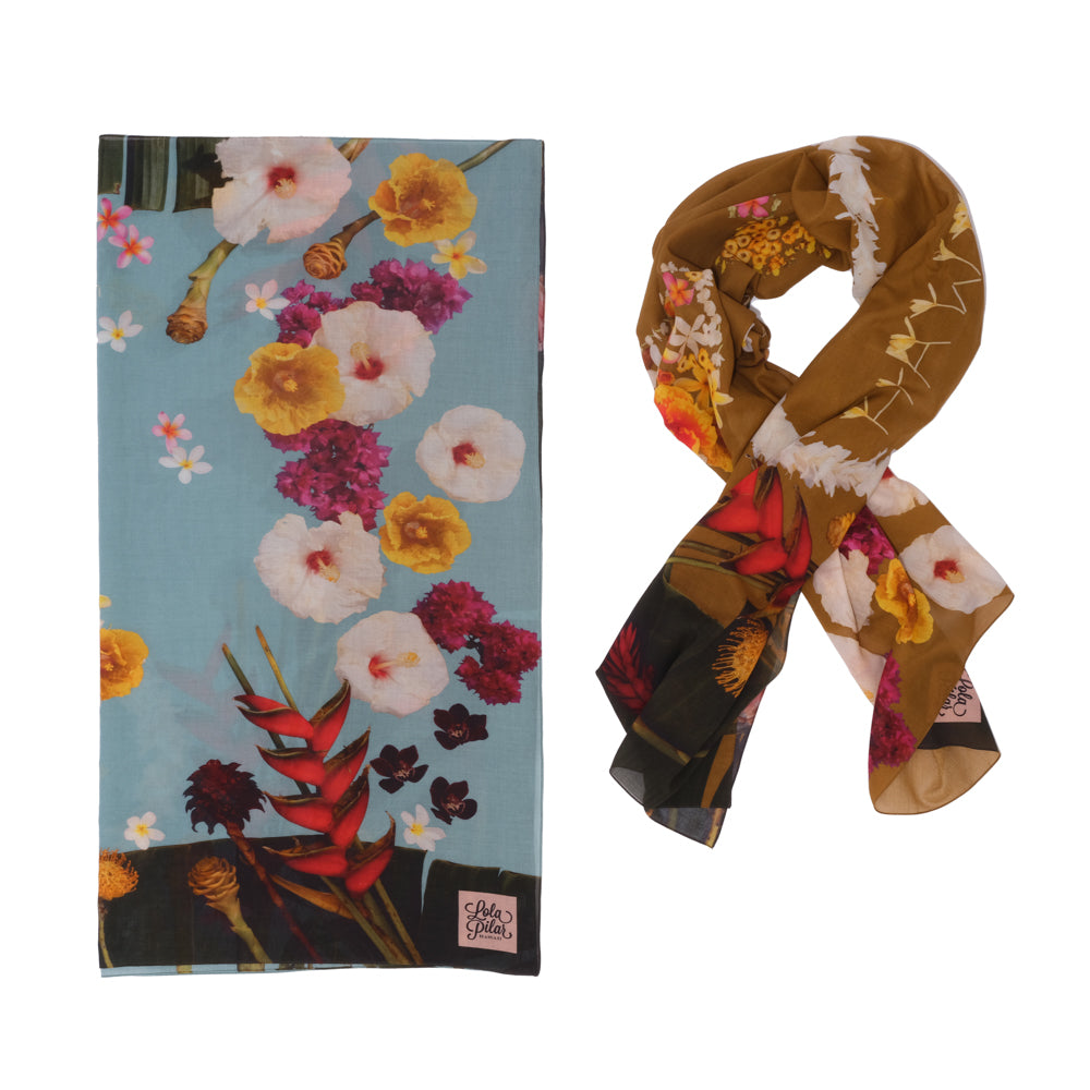 cotton sarongs hawaii design hawaiian map floral botanical wearable art