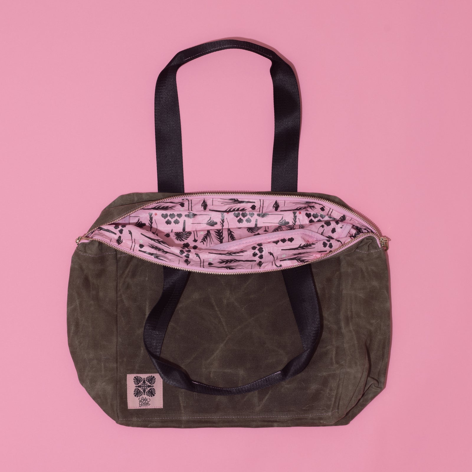 La Fleur Noire - Waxed Canvas Tote