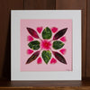 hawaiian art with pink background