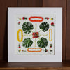 ohia lehua tuberose monstera and lei photograph 16x16 print