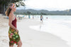 pualani sarong / pareo featuring hibiscus, Philodendron, and anthuriums made in italy
