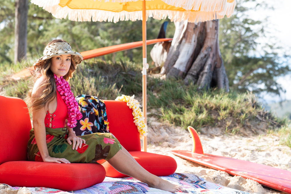 cotton pareo designed in hawaii , made in italy