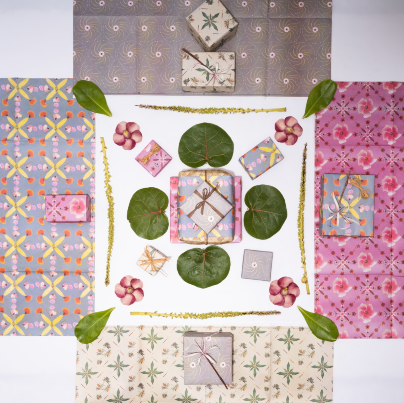 wrappily wrapping paper collaboration with lola pilar hawaii 