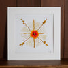 16x16 limited edition photo taken in hawaii of hawaiian coconut palm pieces and hibiscus