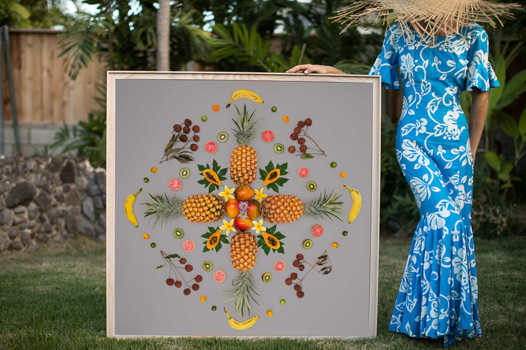 fruit salad pineapple papaya apple banana plumeria lilikoi mango calamansi kiwi guava lychee