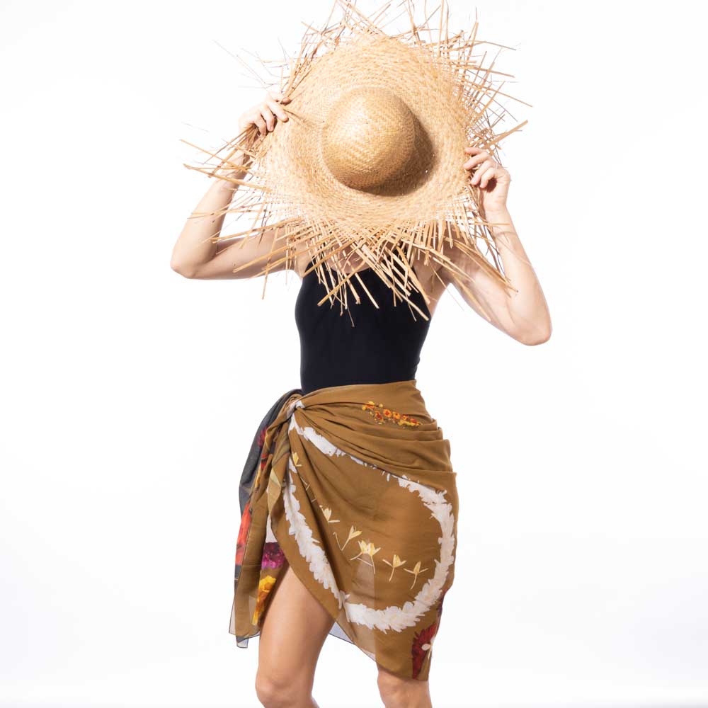 cocoa hawaii sarong pareo map 100% cotton designed in hawaii