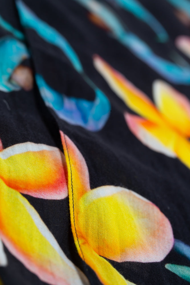 stitching on a cotton sarong made in italy