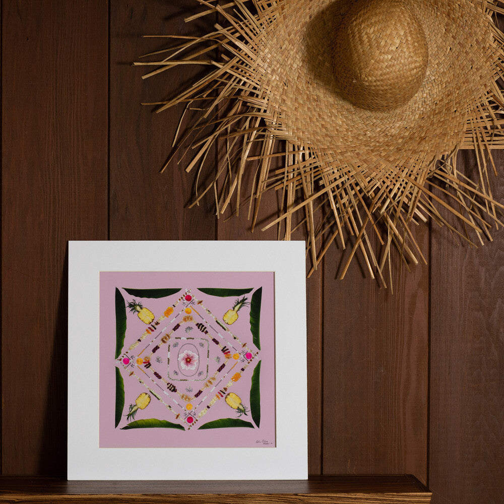 pineapple heliconia and hibiscus hawaiian quilt pattern photo