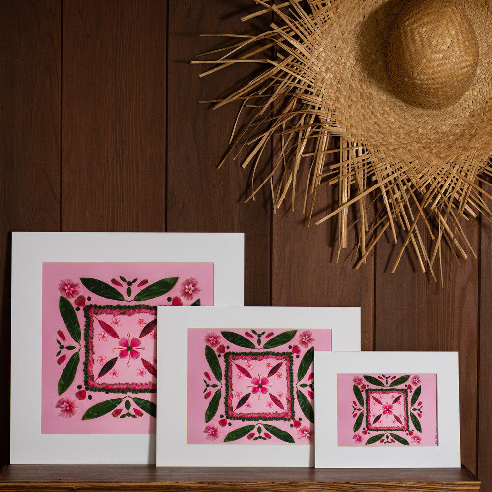 quilt photograph using ocean dreamer leis and hawaii tropicals